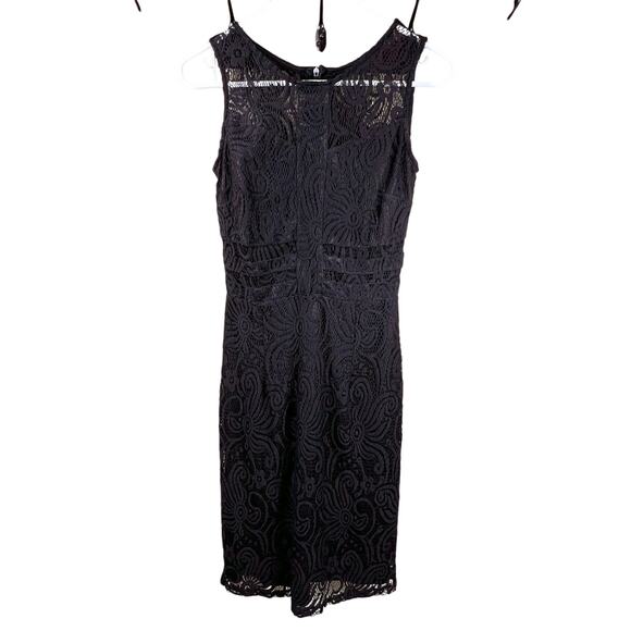 En Focus Studio Womens Black Sleeveless Lace Lined Dress Size 6 - Picture 1 of 10